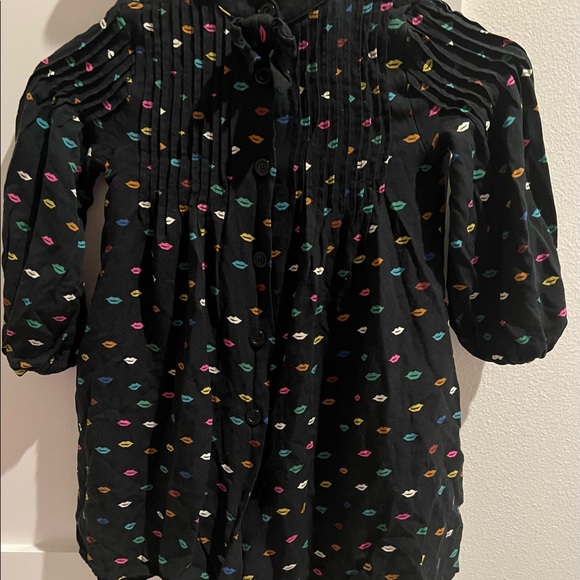 Zara  Kid Girls Buttoned Cute Shirt Dress Sz 6 - Picture 1 of 8